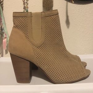 Open toe ankle booties